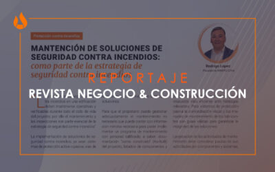 MANTENCIÓN DE SOLUCIONES DE SEGURIDAD CONTRA INCENDIOS: Como parte de la estrategia de seguridad contra incendios.